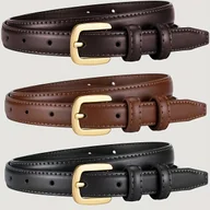 Paski - TEMU Zestaw 3 Pasków Damskich - Czarny, Brązowy i Beżowy Idealne do Spodni, Sukienek i Codziennych Wyjść Doskonałe na Śluby, Randki i Wieczorne - miniaturka - grafika 1