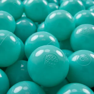 KiddyMoon Plastikowe piłeczki 7cm jasny turkus 50 Zabawka zestaw kulek - Zabawki do kąpieli - miniaturka - grafika 1