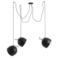 Lampy sufitowe - Wisząca lampa pająk Noor 1122E_1 Aldex metalowe klosze czarne - miniaturka - grafika 1