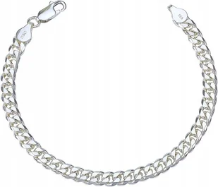 Bransoletka Srebrna Pancerka Diamentowana Męska - Bransolety męskie - miniaturka - grafika 1