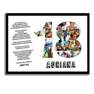 Obrazy i zdjęcia na płótnie - Pomysł na prezent na 18, plakat, kolaż życzenia na 18 urodziny - miniaturka - grafika 1