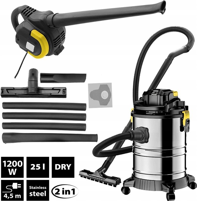 DREL Odkurzacz Garażowy 1200W 25L