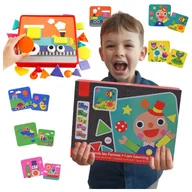 Zabawki interaktywne dla dzieci - UKŁADANKA EDUKACYJNA PLANSZA GUZIKOWA DLA DZIECI KREATYWNA MOZAIKA GRA - miniaturka - grafika 1