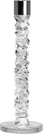 Świeczniki - Świecznik na klasyczną świecę Carat 29,7 cm srebrny - miniaturka - grafika 1