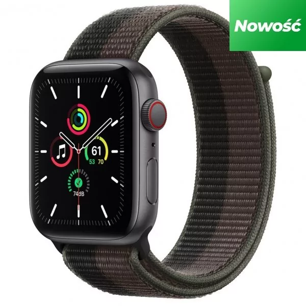 Apple Watch SE 44/Space Gray Aluminium/Gray Loop LTE