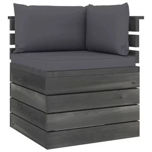 Ogrodowa sofa narożna z palet, z poduszkami, drewno sosnowe kod: V-3061647 - Meble ogrodowe - miniaturka - grafika 1