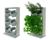 Donice - Drewniany Ziołownik Zielnik Kwietnik Donica Na Zioła Wertykalny Rd-8/2X3 - Szary / Wamar-Sosenka - miniaturka - grafika 1