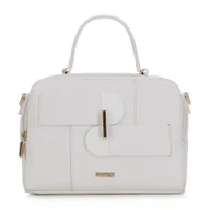 Torebki damskie - Minikuferek ze zdobieniem z przodu biały - miniaturka - grafika 1