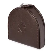 Portfele - Brązowa podkówka sztywne etui na pieniądze skórzane banknotówka Beltimore G99 brązowy, beżowy - miniaturka - grafika 1