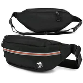 Nerki - Czarna saszetka nerka wodoodporna wytrzymała pojemna pas C51 czarny - miniaturka - grafika 1