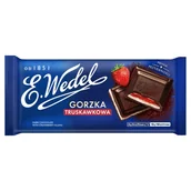 Czekolada - Wedel CZEKOLADA TRUSKAWKOWA GORZKA 100G - miniaturka - grafika 1