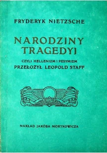 Narodziny tragedyi reprint - Książki o kulturze i sztuce - miniaturka - grafika 1