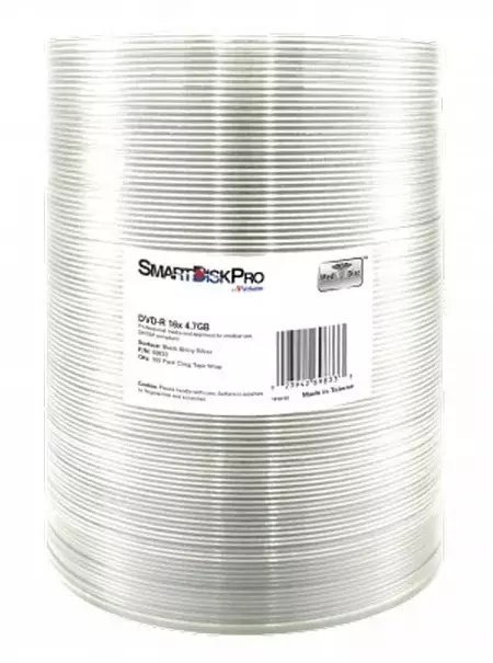 SmartDisk DVD-R Premium White Inkjet Printable 69827 4.7GB 16x wrap 100-pack 12cm for data archiving