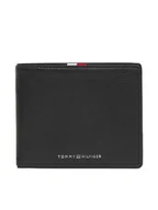 Portfele - Tommy Hilfiger Duży Portfel Męski Th Corp Cc & Coin AM0AM13740 Czarny - miniaturka - grafika 1