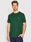 Koszulki męskie - Lacoste T-Shirt TH6709 Zielony Regular Fit - miniaturka - grafika 1