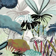 Fototapety - Fototapeta motyw dżungli niebieskim - 250 x 350 cm - KOMAR - miniaturka - grafika 1