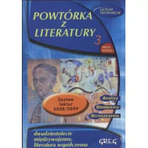 Szóstak Aldona Powtórka z literatury 3 Dwudziestolecie międzywojenne Literatura współczesna - Lektury gimnazjum - miniaturka - grafika 1