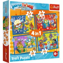 Trefl Puzzle 4w1 Super akcja