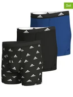 Majtki męskie - adidas Bokserki (3 pary) w kolorze czarno-niebieskim - miniaturka - grafika 1