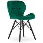 Krzesła - Zestaw 4 szt zielonych welurowych krzeseł - Zeno 6S - miniaturka - grafika 1