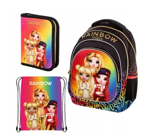 PLECAK+PIÓRNIK+WOREK GOLDEN RAINBOW HIGH ZESTAW ASTRA - Plecaki szkolne i tornistry - miniaturka - grafika 1