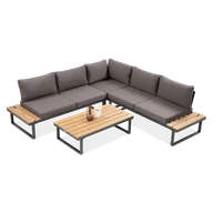 Meble ogrodowe - NAROŻNIK WYPOCZYNKOWY EMERSON DARK GREY - miniaturka - grafika 1