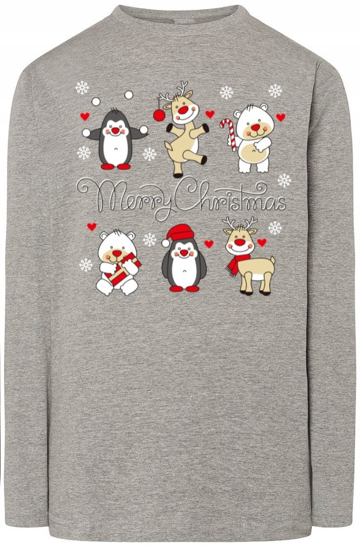 Świąteczna Modna Bluza Longsleeve r.4XL