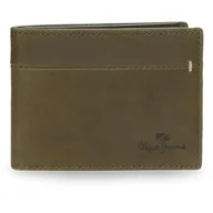 Portfele - Pepe Jeans Staple Poziomy portfel z portmonetką Zielony 11x8x1 cm Skóra by Joumma Bags, Zielony, Talla única, Poziomy portfel z portfelem - miniaturka - grafika 1