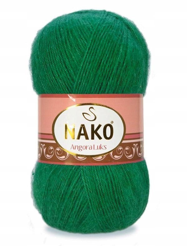Włóczka ANGORA LUKS 100g kolor: 13871 / zielony