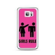 Etui i futerały do telefonów - Etui na Samsung Galaxy S7 Edge, różowe Girls Rule - miniaturka - grafika 1