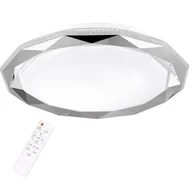 Lampy sufitowe - Polux Plafon LED Glossy 51cm 72W biały chrom z pilotem 314819 - miniaturka - grafika 1