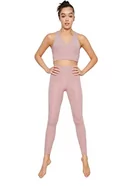Legginsy - Trendyol Damska odzież sportowa wysoka talia skinny fit pełnowymiarowe legginsy sportowe, Suszona róża, M - miniaturka - grafika 1