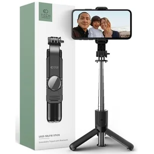 Kijek do selfie Tech-Protect L02s Wireless Tripod Black - Selfie stick - miniaturka - grafika 1