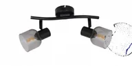 Lampy ścienne - Lampa listwa kinkiet Judy 2pł. czarna szkło - miniaturka - grafika 1