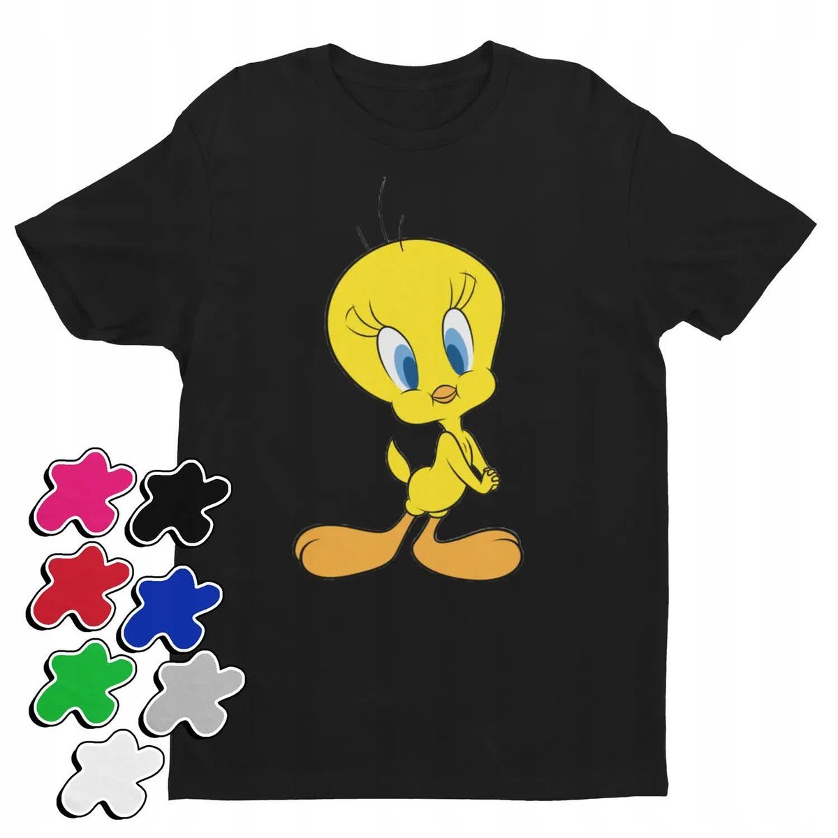 Koszulka T-Shirt Dziecięca Z Nadrukiem Tweety Kanarek Looney -L 146-152