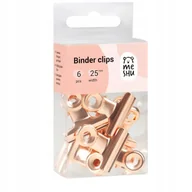 Spinacze i klipsy do papieru - Klipy do papieru ROSE GOLD 25mm zestaw 6 sztuk - miniaturka - grafika 1