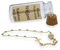 Różańce - Różaniec pozłacany w butelce GRAWER *PREZENT*chrzest - miniaturka - grafika 1