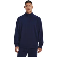 Bluzy męskie - Męska Bluza UNDER ARMOUR UA ARMOUR FLEECE 1/4 ZIP 1373358-410 – Granatowy - miniaturka - grafika 1