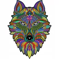 Puzzle - Drewniane puzzle dla dorosłych zwierzęta WILK 3d - miniaturka - grafika 1