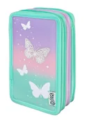 Etui do tabletów - Scooli - Tripledecker Butterly Wishes etui dla ucznia - duże etui z wysokiej jakości długopisami - praktyczne i funkcjonalne - do szkoły i w podróży - wysoka jakość - od 6 lat - miniaturka - grafika 1