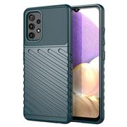 Etui i futerały do telefonów - Samsung Hurtel Thunder Case elastyczne pancerne etui pokrowiec Galaxy A72 4G zielony - miniaturka - grafika 1