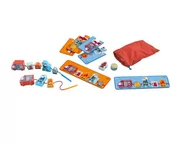 Zabawki zręcznościowe - HABA 304652  gra dla straży pożarnej, gra edukacyjna i zabawka motoryczna od 18 miesięcy, drewniane figurki do nawlekania z kolorowymi motywami straży pożarnej - miniaturka - grafika 1