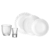 Serwisy obiadowe - Zestaw obiadowy Prima dla 6 osób talerze + szklanki + kieliszki Bormioli - miniaturka - grafika 1