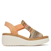 Sandały damskie - Sandały Rieker CEO-69172-92 Kolorowy - miniaturka - grafika 1