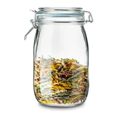 Pojemniki kuchenne - Duży Słoik Z Klipsem Szklany Pojemnik Na Ciastka Pojemnik Na Żywność 1,5L Tadar - miniaturka - grafika 1