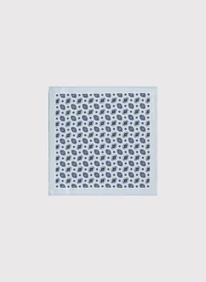 Jasnoniebieska poszetka męska we wzory - Dodatki do ubrań - miniaturka - grafika 1