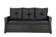 Poduszki ogrodowe - Poduszki na sofę, czarne, 168x52x7+ 3*50x56cm, poduszki na meble ogrodowe - miniaturka - grafika 1