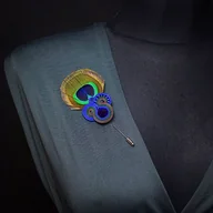 Broszki - Peacock Eye- broszka soutache - miniaturka - grafika 1