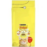 Sucha karma dla kotów - Friskies Karma dla kotów z wołowiną, kurczakiem i warzywami 1.7 kg - miniaturka - grafika 1