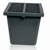 Rynny i akcesoria - Studzienka 300 x 300 krata PVC A15 grafit 29,6 x 29,6 x 30 cm MAXPOL - miniaturka - grafika 1